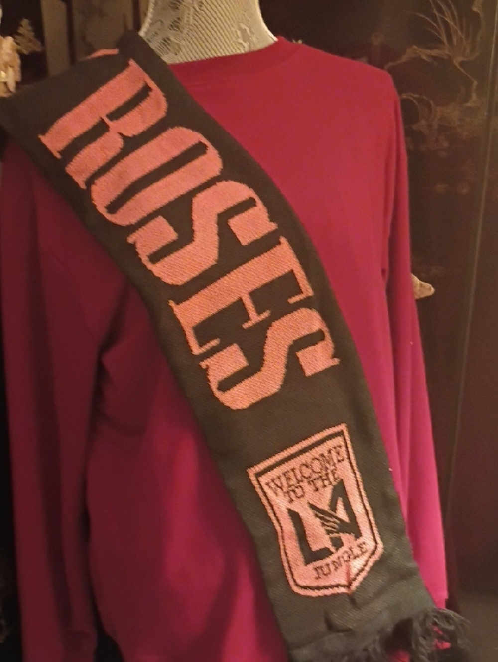 LAFC Guns N Roses Knit Black Orange Scarf 2021 BMO Stadium Were F'n Back Tour - Picture 2 of 8